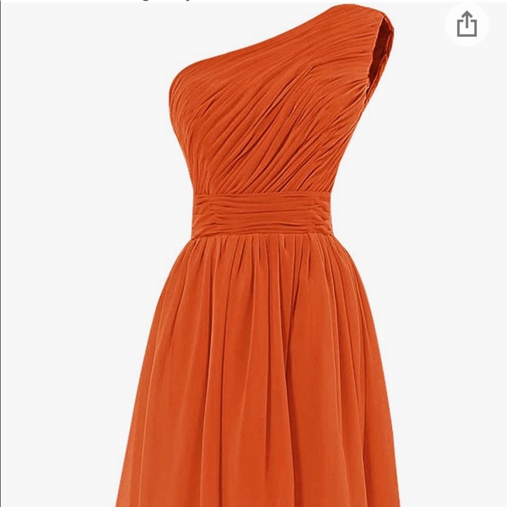 NWT orange one shoulder bridesmaid dress